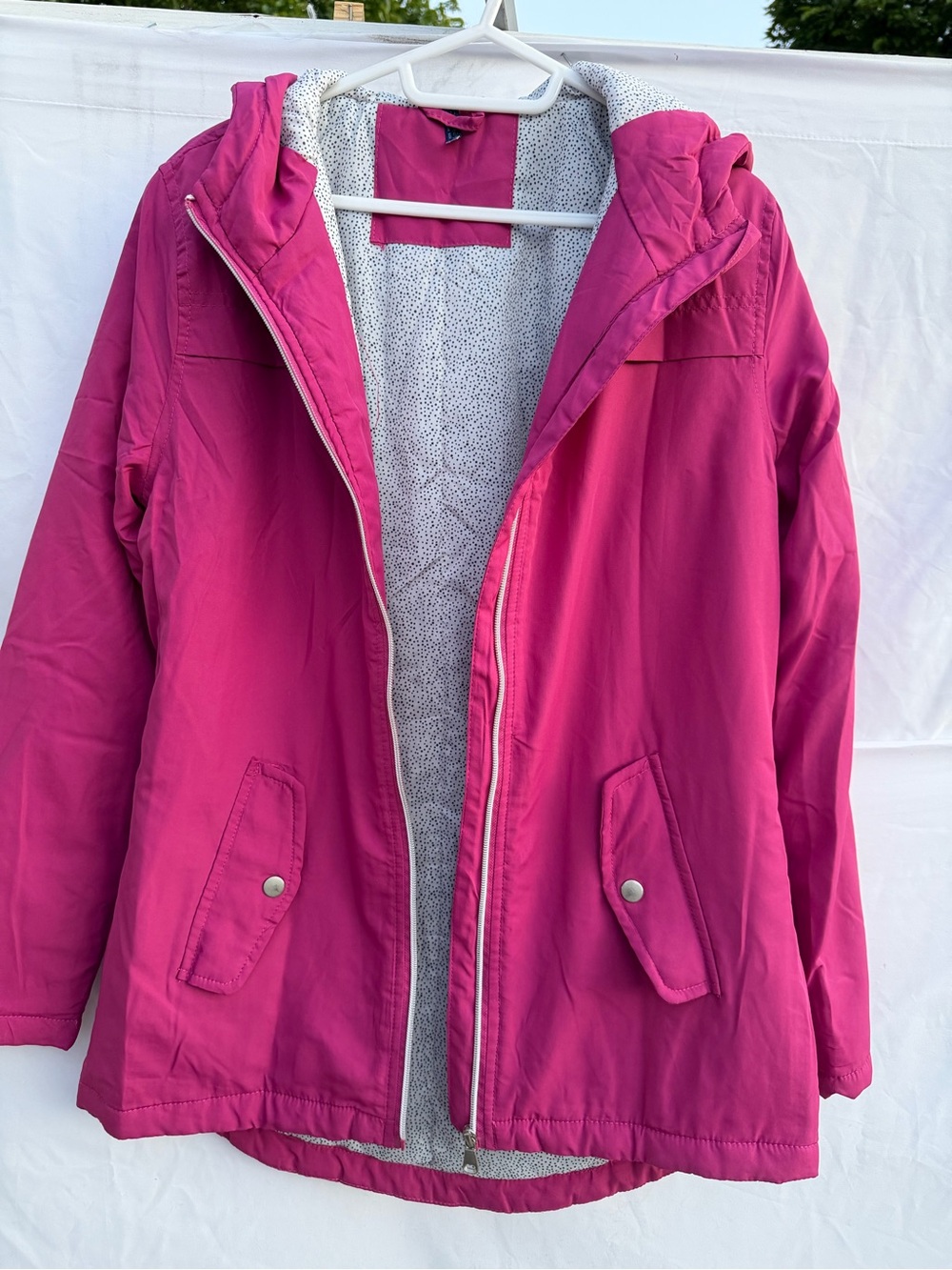 Women's Magenta Hooded Puffer Jacket